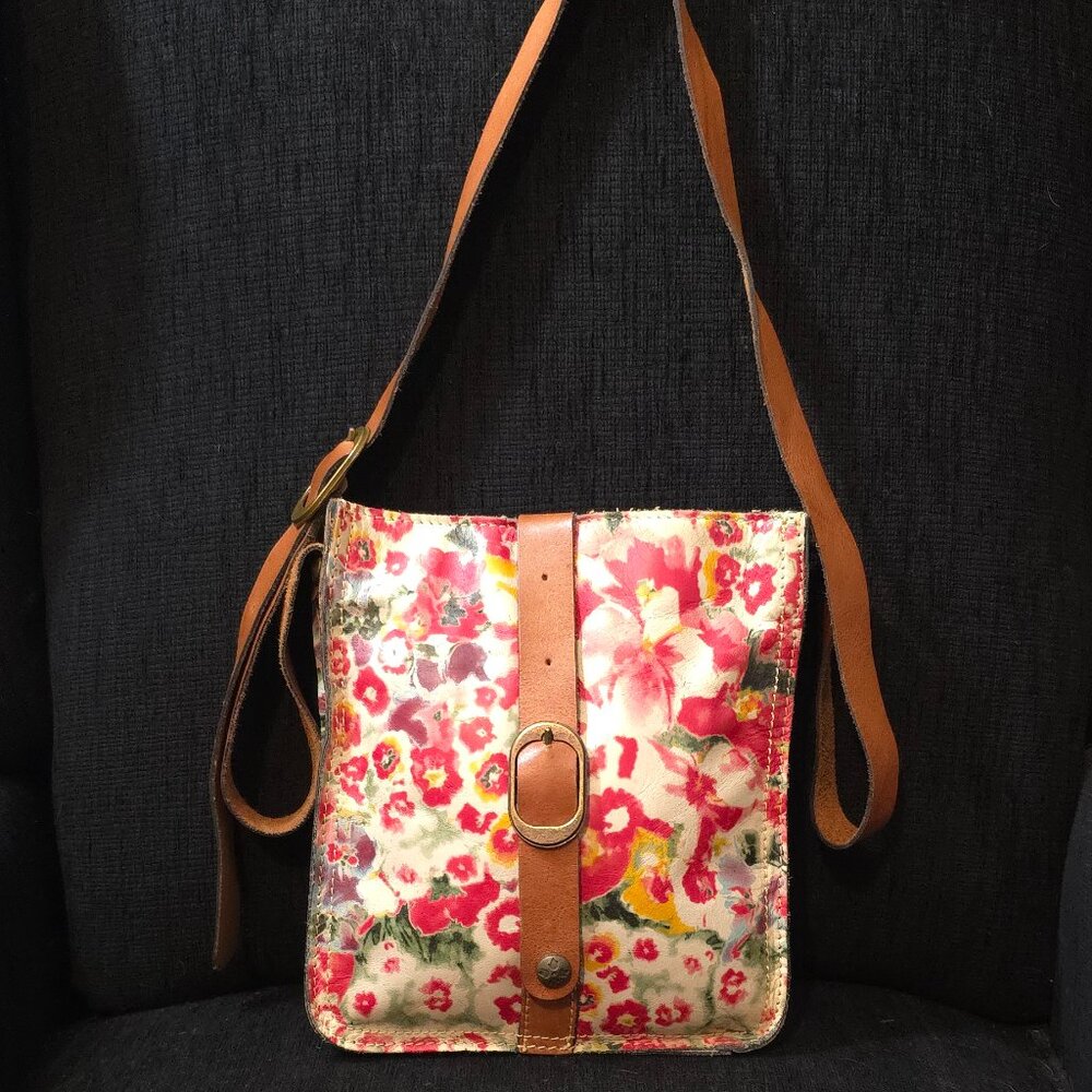 Patricia Nash Venezia Floral Leather Crossbody Bag